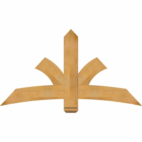 Ekena Millwork Davenport Rough Sawn Timber Gable Bracket, Western Red Cedar, 60"W x 32"H x 2"D x 6"F, 13/12 Pitch GBW060X32X0206DAV00RWR - main